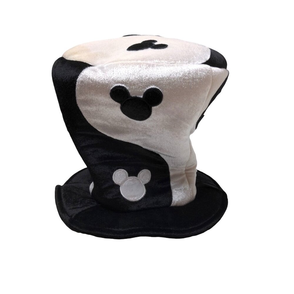 Disney World Hat Mickey Mouse Adult Black White Costume Souvenir Mad Hatter - Picture 3 of 7